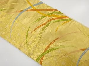 アンティーク　芝草模様織り出し袋帯(着用可)